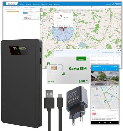 Lokalizator GPS przesyłek, towarów, bagażu + karta Plus + Tracskolid dożywotni