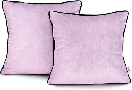 Ameliahome Cus/Ah/Velvet/Pink/Piping/45X45X2