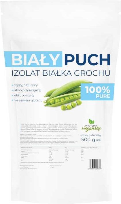 Odżywka Białkowa Biały Puch Izolat Białka Białko Z Grochu 500g Wpi