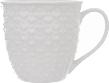 Orion Duży Kubek Ceramiczny Serca Z Uchem Do Kawy Herbaty 580Ml Biały