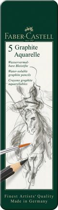 Faber Castell Ołówki Faber-Castell Graphite Aquarelle 5 Sztuk