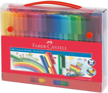 Faber Castell Flamastry Connector Faber-Castell 60 Sztuki W Walizce