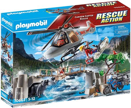 Playmobil Rescue Action: Misja Śmigłowca W Kanionie (70663)