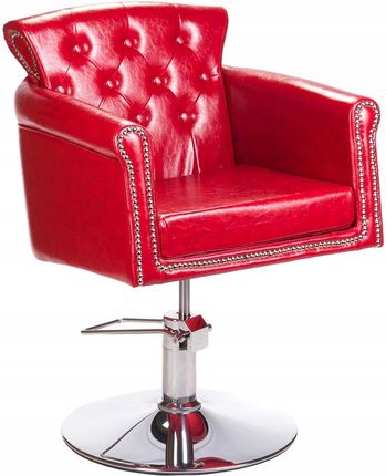 Fotel Fryzjerski Alberto Bh-8038 Czerwony