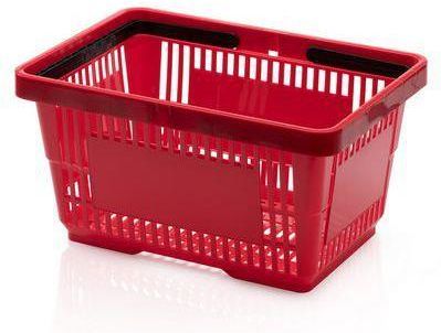 Plastikowy Koszyk Na Zakupy Czerwony