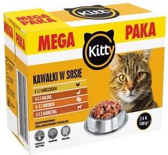 Zdjęcie Kitty Karma Dla Kotów Dorosłych Mix Smaków Kawałki W Sosie Mega Paka 2,4Kg - Nowe Brzesko