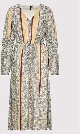 Vero Moda Curve Sukienka codzienna Nora 10251640 Beżowy Loose Fit