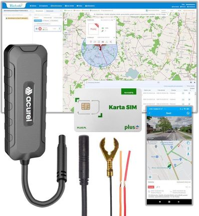 Lokalizator GPS pojazdy elektryczne i spalinowe 9-90V + karta Plus + Tracksolid 1 rok