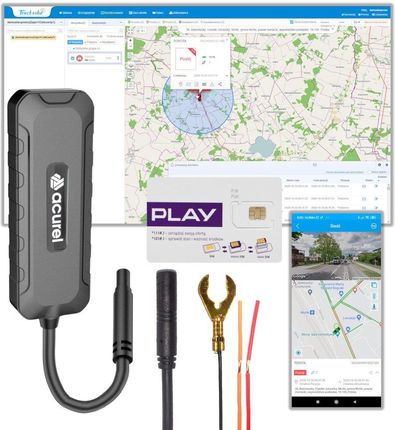 Lokalizator GPS pojazdy elektryczne i spalinowe 9-90V + karta Play + Tracksolid 1 rok