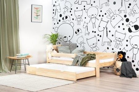 Lelu Design Mr Toucan drewniane łóżko wysuwane podwójne 180x80cm kolor sosna