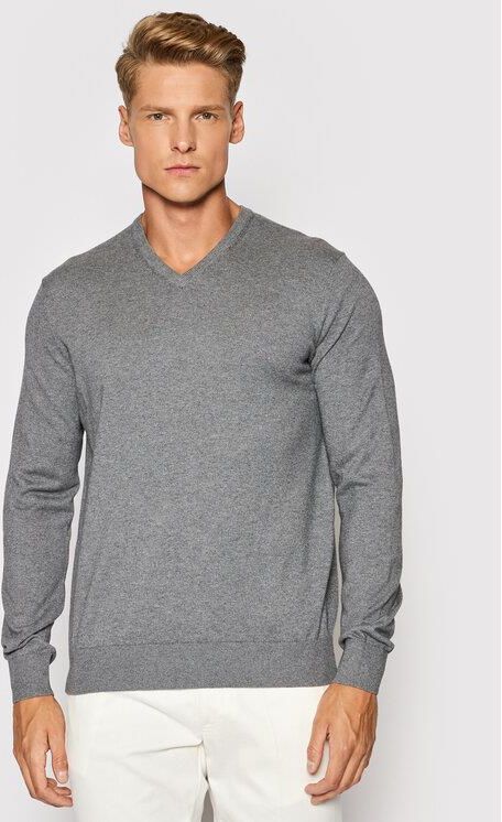 Bugatti 7300-85520 Maglione Uomo In Misto Cashmere – Blu, Scollo A V, Taglia S