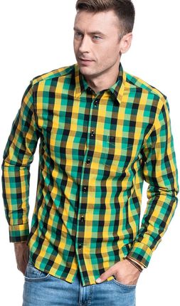 Wrangler Koszula Męska Ls 1Pkt Shirt Lemon Chrome W5M24My07