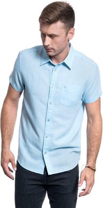 Wrangler Koszula Męska Ss 1Pkt Shirt Cerulean Blue W5J1Loxvt