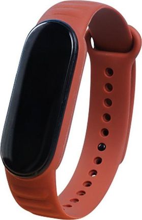 Hurtel Zamienna silikonowa opaska Leather TPU pasek bransoleta bransoletka do Xiaomi Mi Band 6 / Mi Band 5 brązowy 