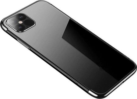 Hurtel Clear Color case żelowy pokrowiec etui z metaliczną ramką Samsung Galaxy S21 Ultra 5G czarny 