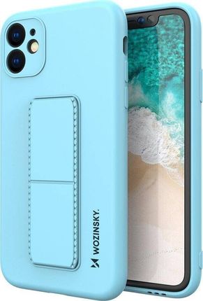 Wozinsky Wozinsky Kickstand Case elastyczne silikonowe etui z podstawką Xiaomi Redmi 10X 4G / Xiaomi Redmi Note 9 jasnoniebieski 
