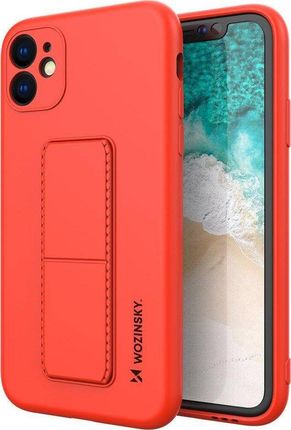 Wozinsky Wozinsky Kickstand Case elastyczne silikonowe etui z podstawką Xiaomi Redmi 10X 4G / Xiaomi Redmi Note 9 czerwony 