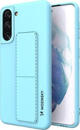 Wozinsky Wozinsky Kickstand Case elastyczne silikonowe etui z podstawką Samsung Galaxy S21 5G jasnoniebieski 