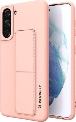 Wozinsky Wozinsky Kickstand Case elastyczne silikonowe etui z podstawką Samsung Galaxy S21+ 5G (S21 Plus 5G) różowy 
