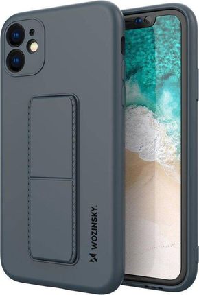 Wozinsky Wozinsky Kickstand Case elastyczne silikonowe etui z podstawką Xiaomi Redmi 10X 4G / Xiaomi Redmi Note 9 niebieski 