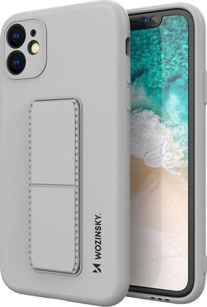 Wozinsky Wozinsky Kickstand Case elastyczne silikonowe etui z podstawką Samsung Galaxy A32 5G szary 