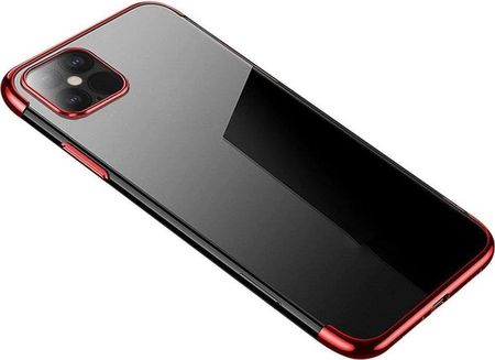 Hurtel Clear Color case żelowy pokrowiec etui z metaliczną ramką Xiaomi Mi 11 czerwony 