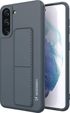 Wozinsky Wozinsky Kickstand Case elastyczne silikonowe etui z podstawką Samsung Galaxy S21+ 5G (S21 Plus 5G) granatowy 
