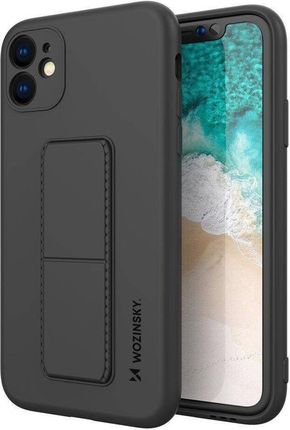 Wozinsky Wozinsky Kickstand Case elastyczne silikonowe etui z podstawką Samsung Galaxy A51 5G / Galaxy A51 czarny 