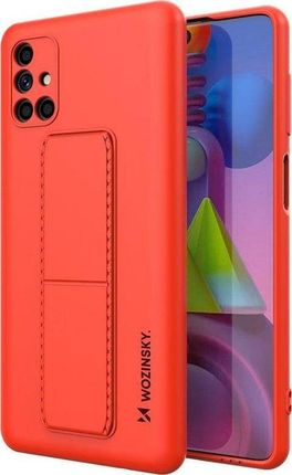 Wozinsky Wozinsky Kickstand Case elastyczne silikonowe etui z podstawką Samsung Galaxy M51 czerwony 