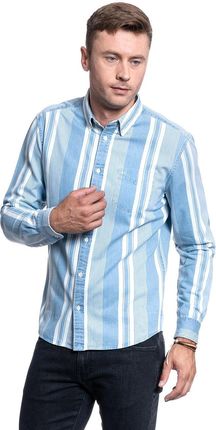 Wrangler Koszula Męska Ls 1 Pkt Bdown Shirt Light Indigo W5A33Hx4E