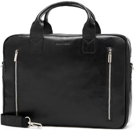 Skórzana torba na laptop brødrene r02 czarna