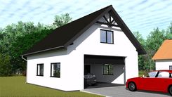 Projekt garażu dwustanowiskowego - G222 - Projekty garaży i budynków gospodarczych