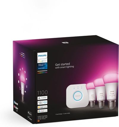 Philips Hue white and color 3個セット PHILIPS HUE White and color ambiance Zestaw startowy 3 szt