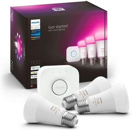 PHILIPS HUE White and color ambiance Zestaw startowy 3 szt. E27 1100lm (929002468811)