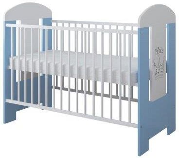 Pinewood Łóżeczko niemowlęce PRINCE 120x60cm kolor biało niebieski