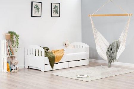 Lelu Design Łóżko z dwiema szufladami Sweet Armadillo 160x80cm kolor biały