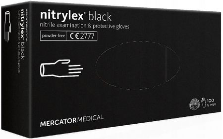 Mercator Medical Rękawice L Nitrylowe Nitrylex Black Bezpudrowe