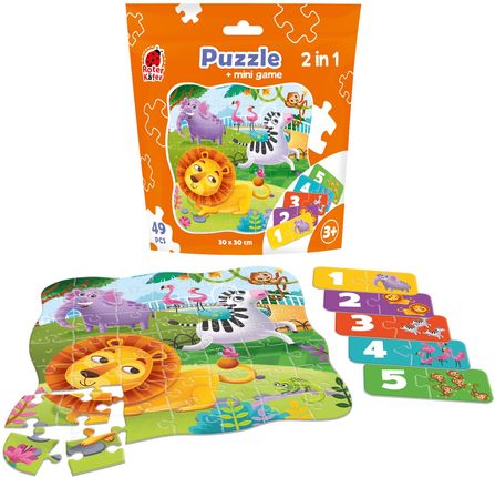 Roter Kafer Puzzle 49 saszetka Zoo + mini gra RK1140-06