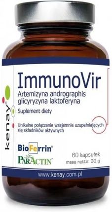 Kenay ImmunoVir - artemizyna andrographis glicyryzyna laktoferyna 60 kaps