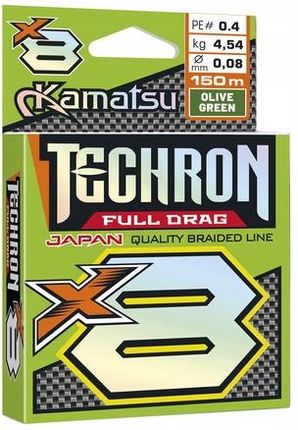 Plecionka Techron Full Drag X8 Olivegreen 0,04/150 205150004