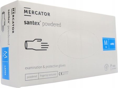 Mercator Rękawice Lateksowe Pudr. Santex M 100 Szt