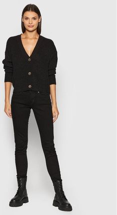 Vero Moda Kardigan Lea 10249632 Czarny Regular Fit - zdjęcie 2