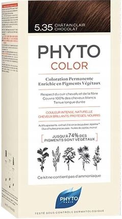Phyto PhytoColor 5.35 Chatain Clair Chocolat Farba do włosów - złoty mahoń 50+50+12