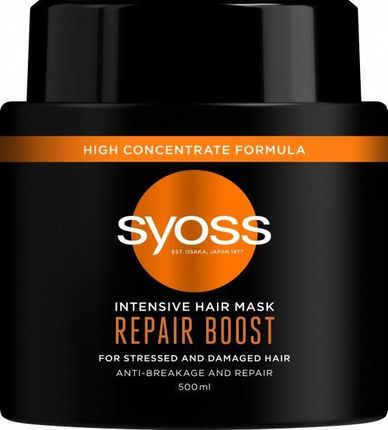 Syoss Intensive Hair Mask Repair Boost intensywnie regenerująca maska do włosów suchych i zniszczonych 500ml