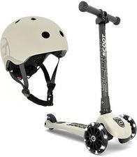 Zdjęcie Scootandride Highwaykick 3 LED 3+ Ash + kask - Zielonka