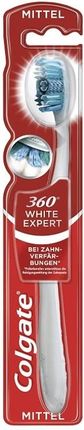 Colgate White Expert 360° Szczoteczka średnia 1szt