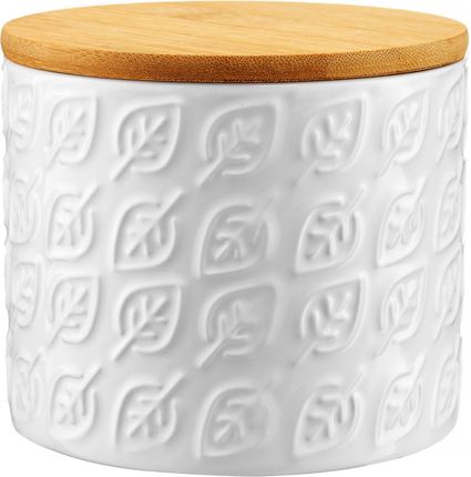 Ambition Pojemnik ceramiczny Tuvo listki z bambusową pokrywką 670 ml (29563)
