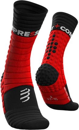 Compressport Pro Racing Winter Trail Skarpetki Czerwony Czarny