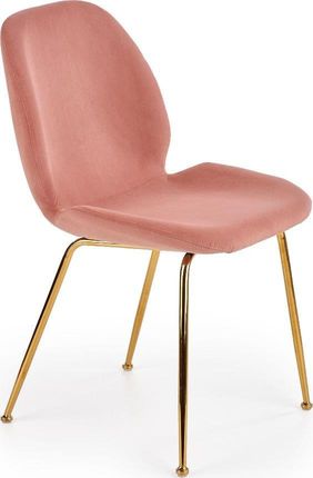 Halmar Krzesło K381 Velvet Jasno Różowe Aksamitne Na Złotych Nogach 7490988