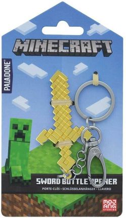 Paladone Metalowy Brelok Otwieracz Do Butelek Minecraft Złoty Miecz 